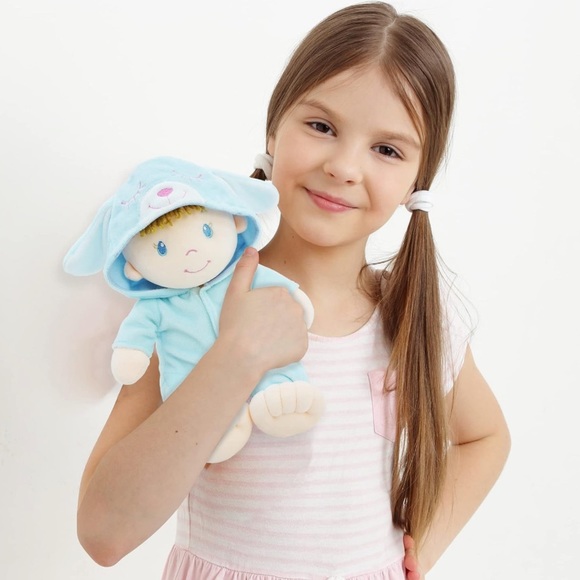 June Garden Brooks Stuffed Baby Doll Teddy Bear NWT - Picture 5 of 7